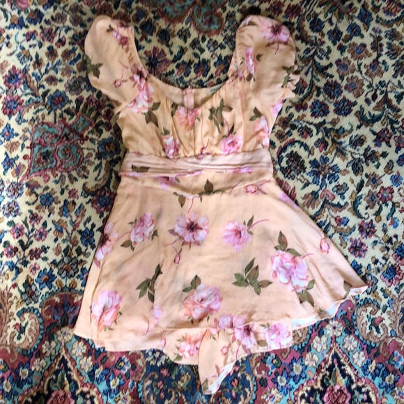 Floral Bloomfield Dress size Large Peach - Picture 4 of 5